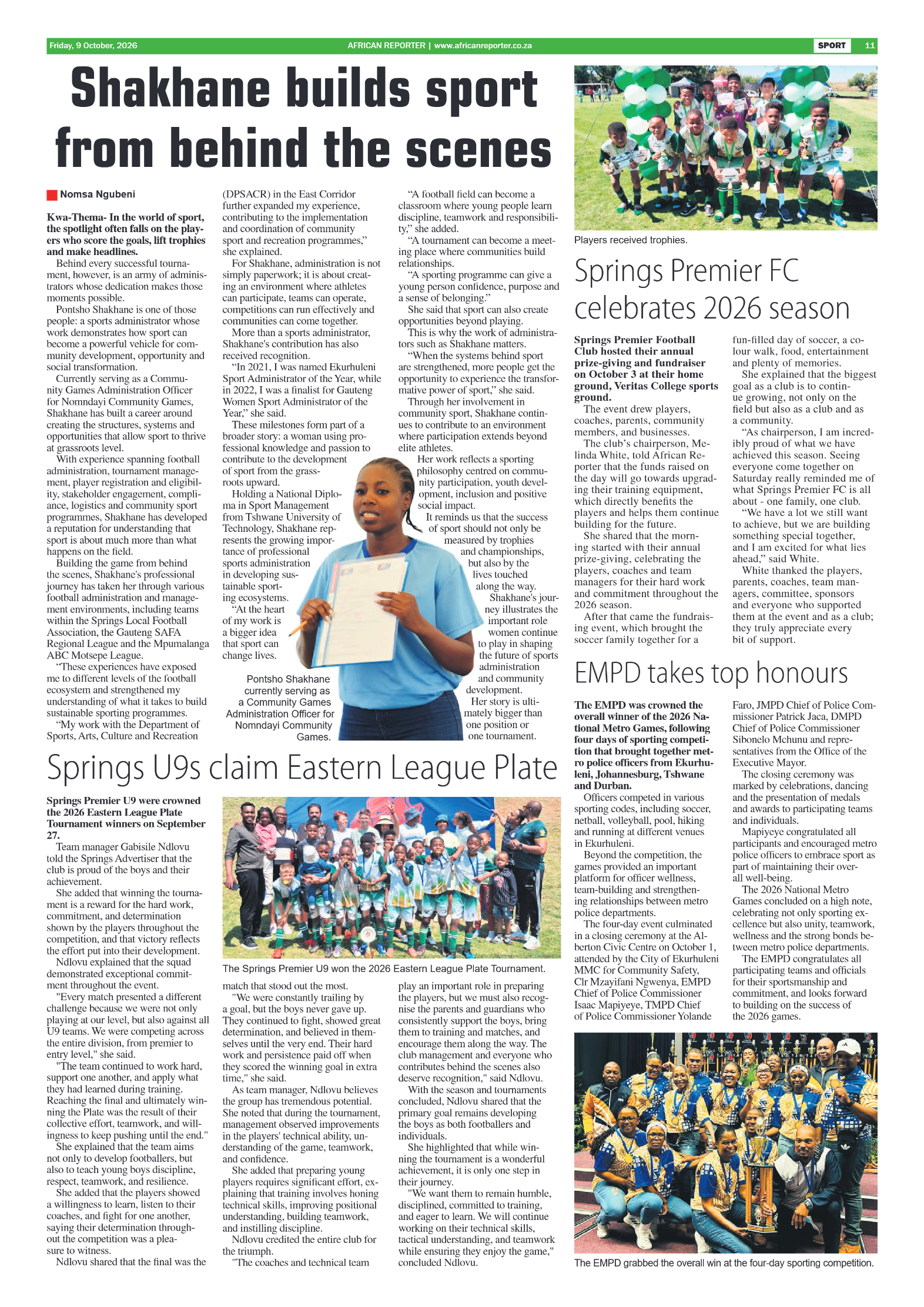 African Reporter 9 October 2026 page 11