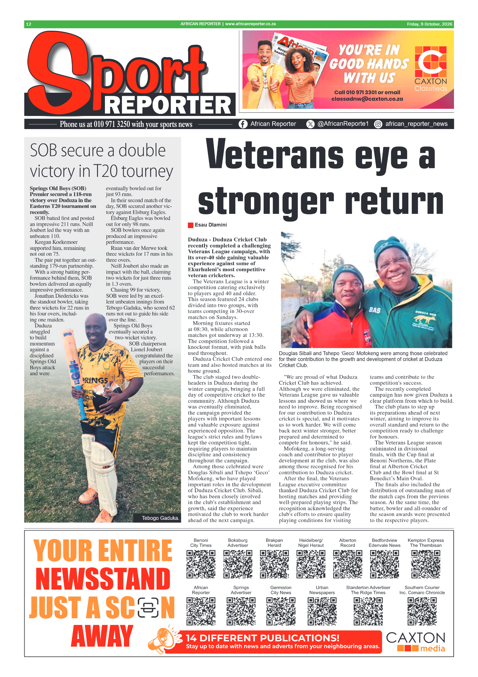 African Reporter 9 October 2026 page 12