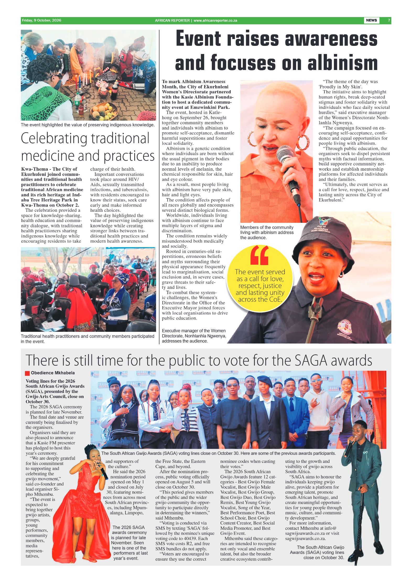 African Reporter 9 October 2026 page 7
