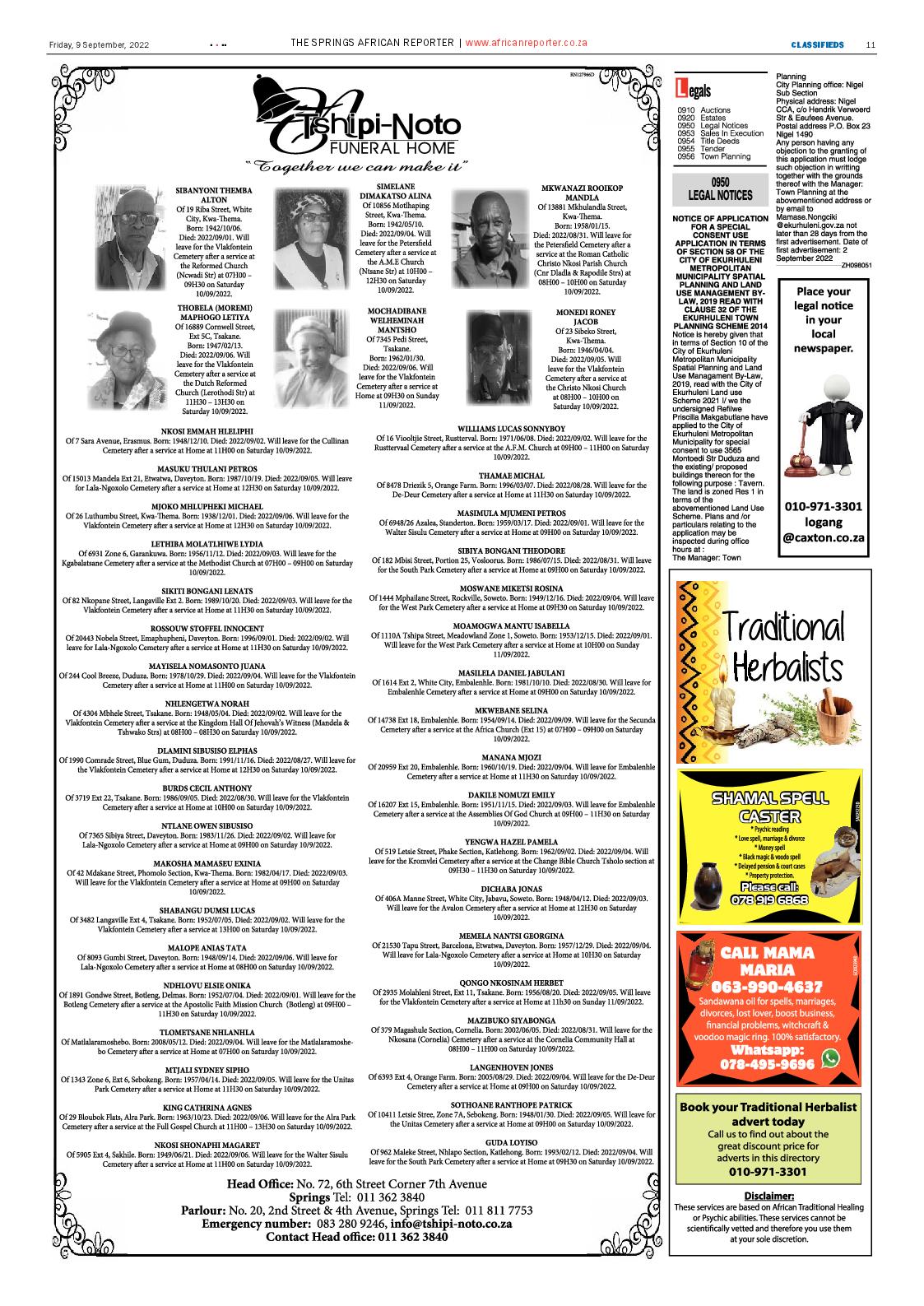 African Reporter 9 September 2022 page 11