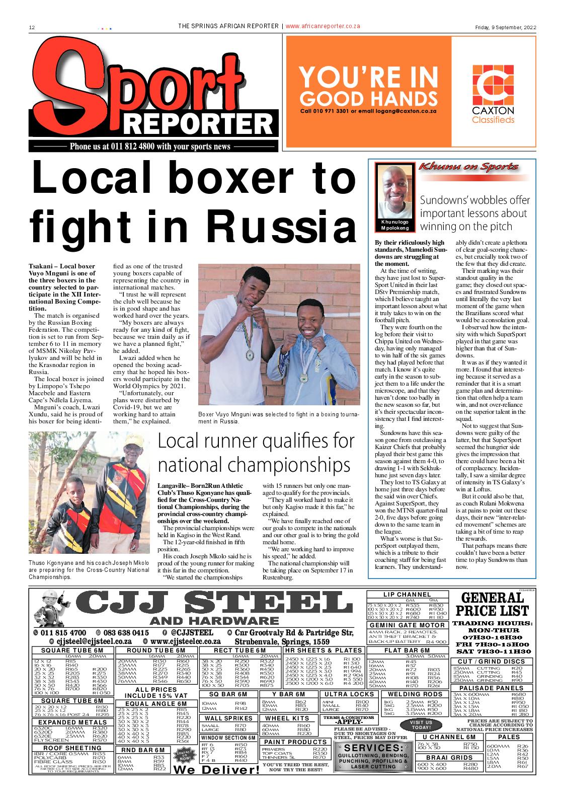 African Reporter 9 September 2022 page 12