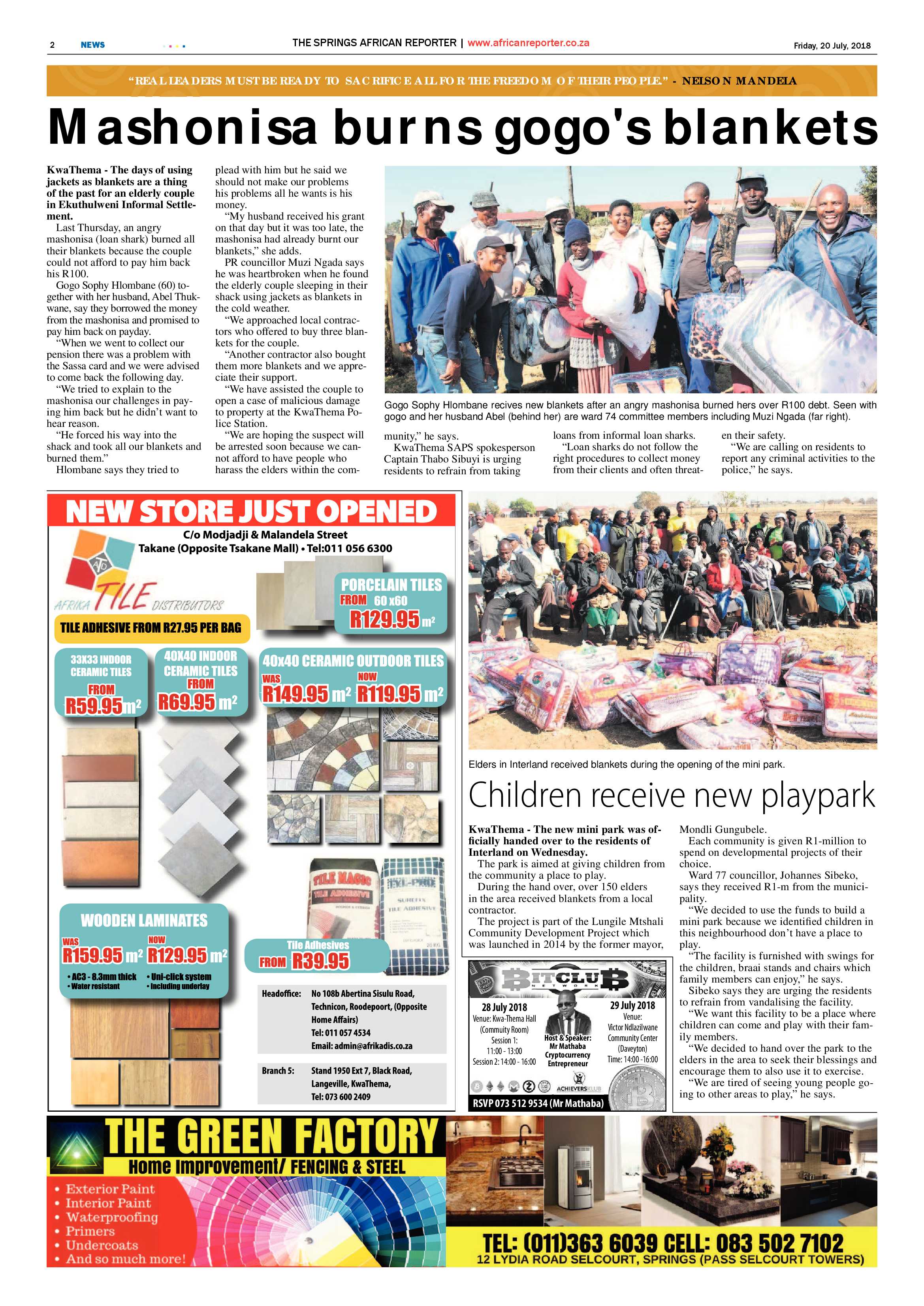 African Reporter  20 July 2018 page 2