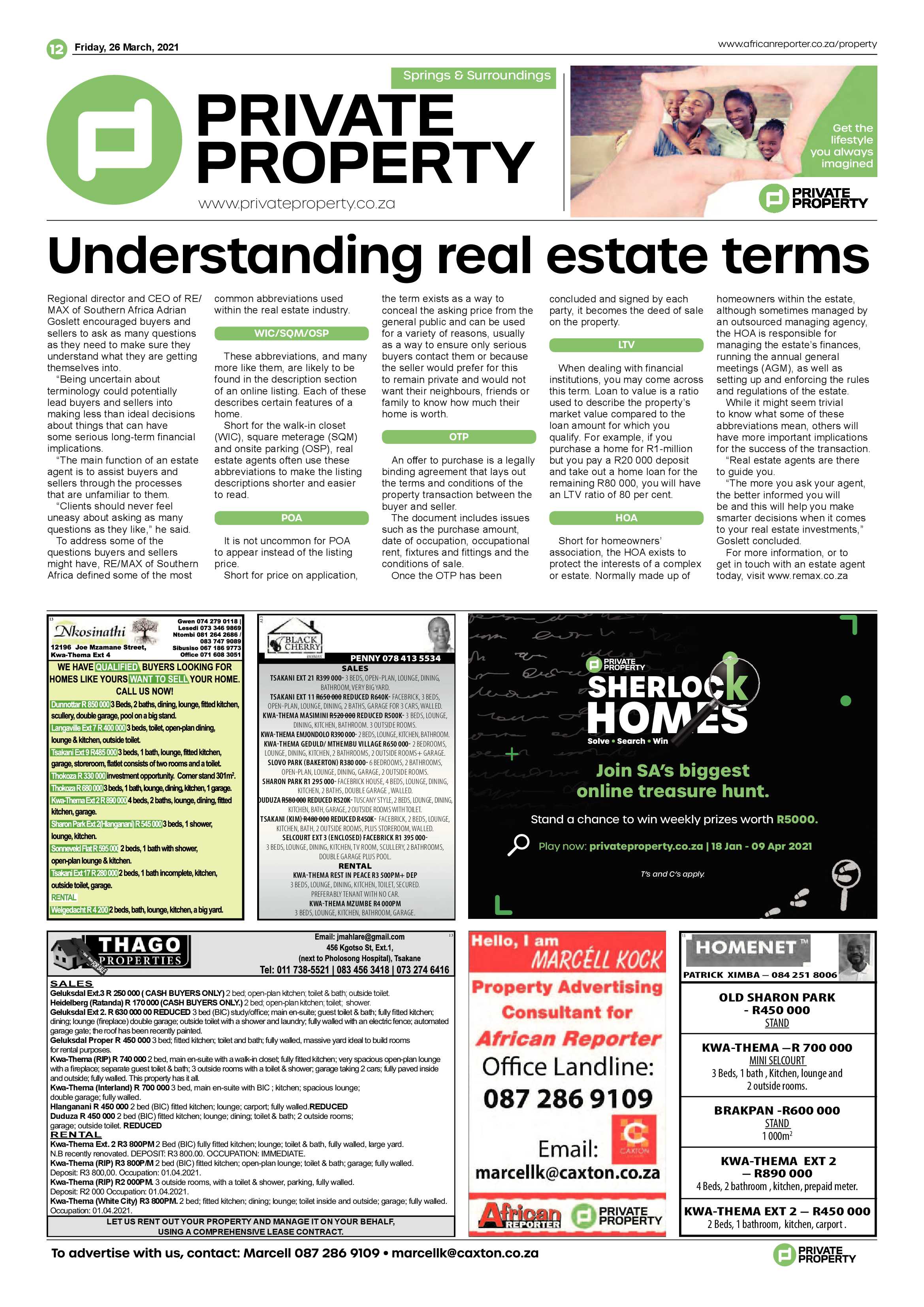 African Reporter  26 March 2021 page 12