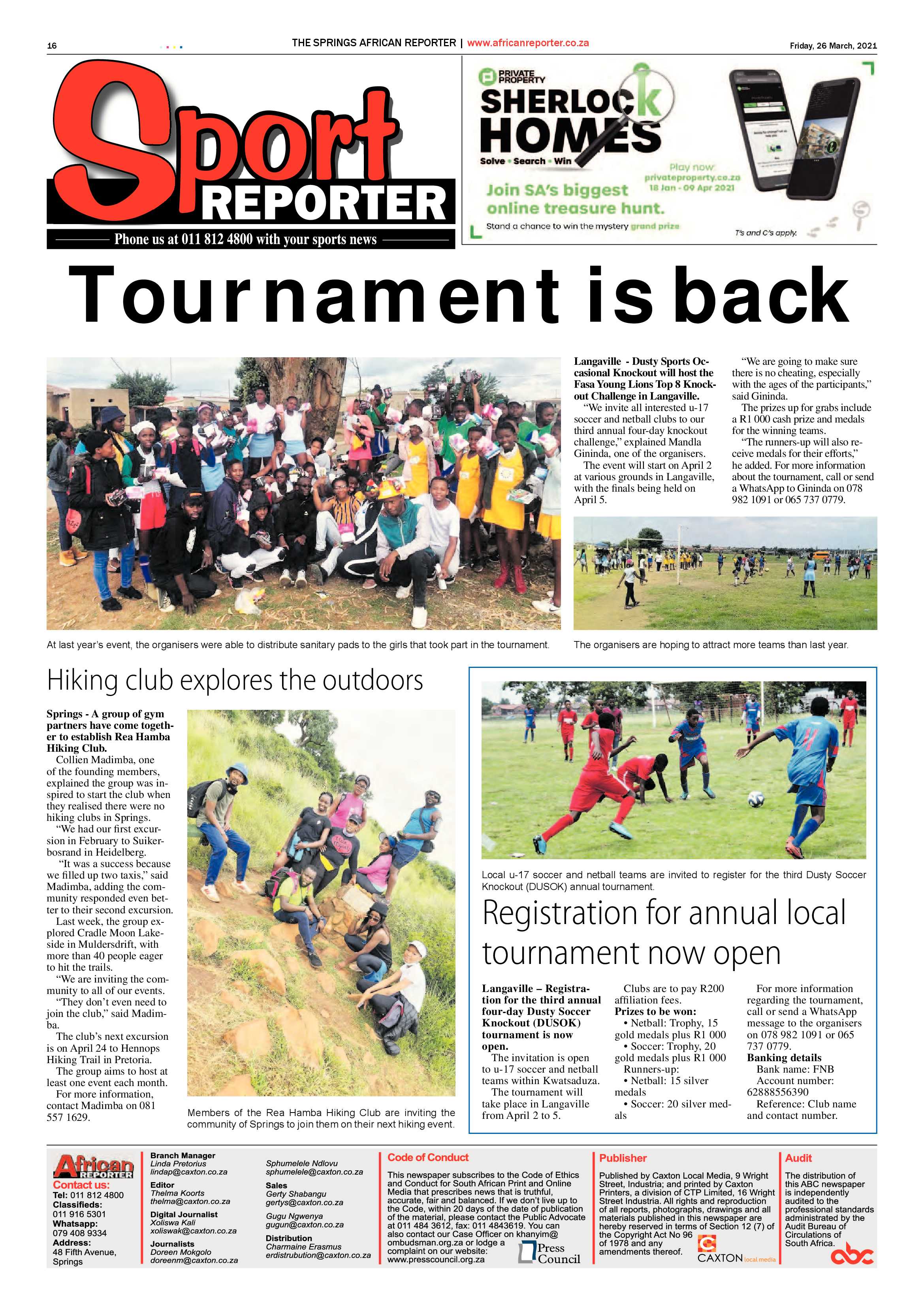African Reporter  26 March 2021 page 16