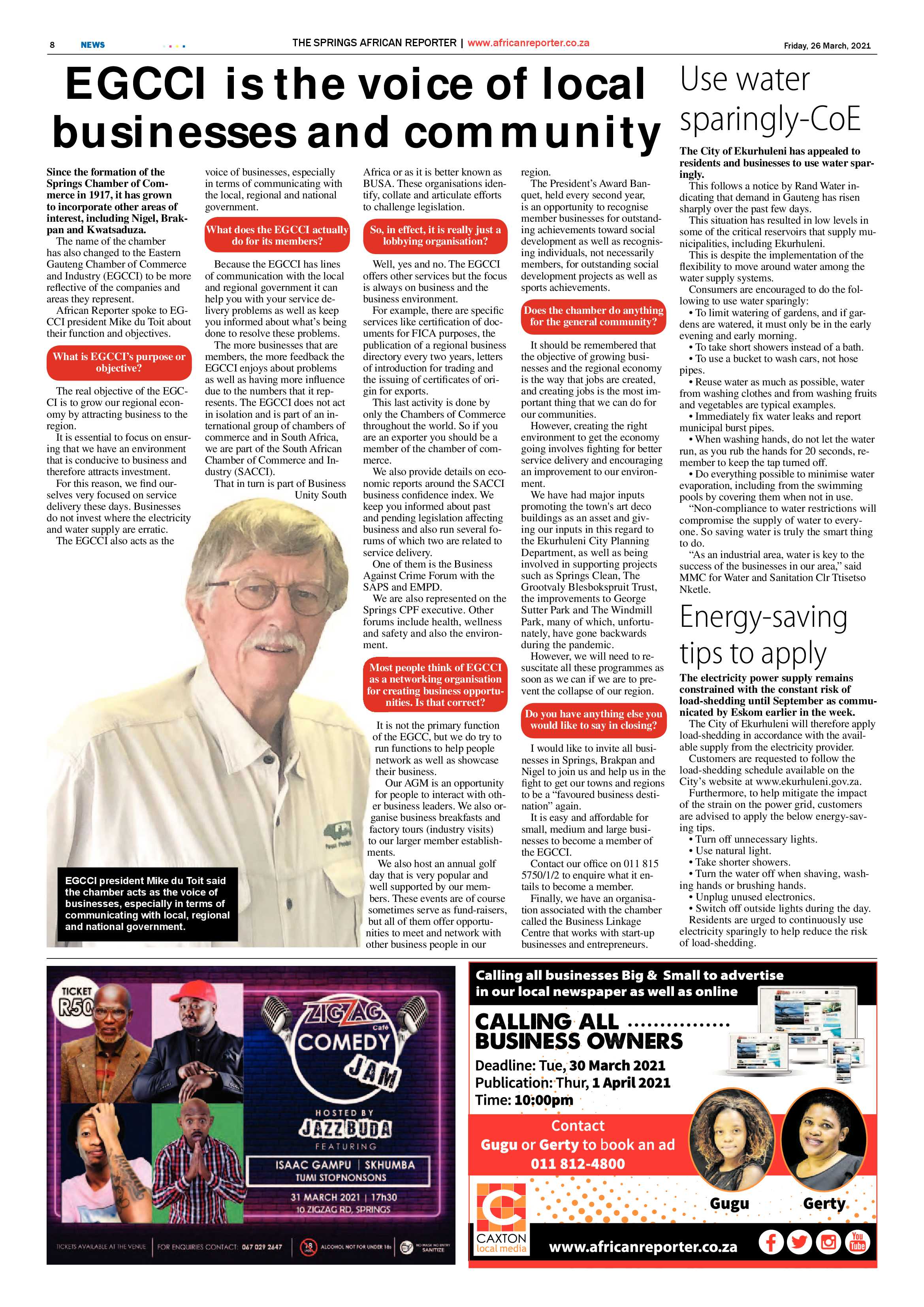 African Reporter  26 March 2021 page 8