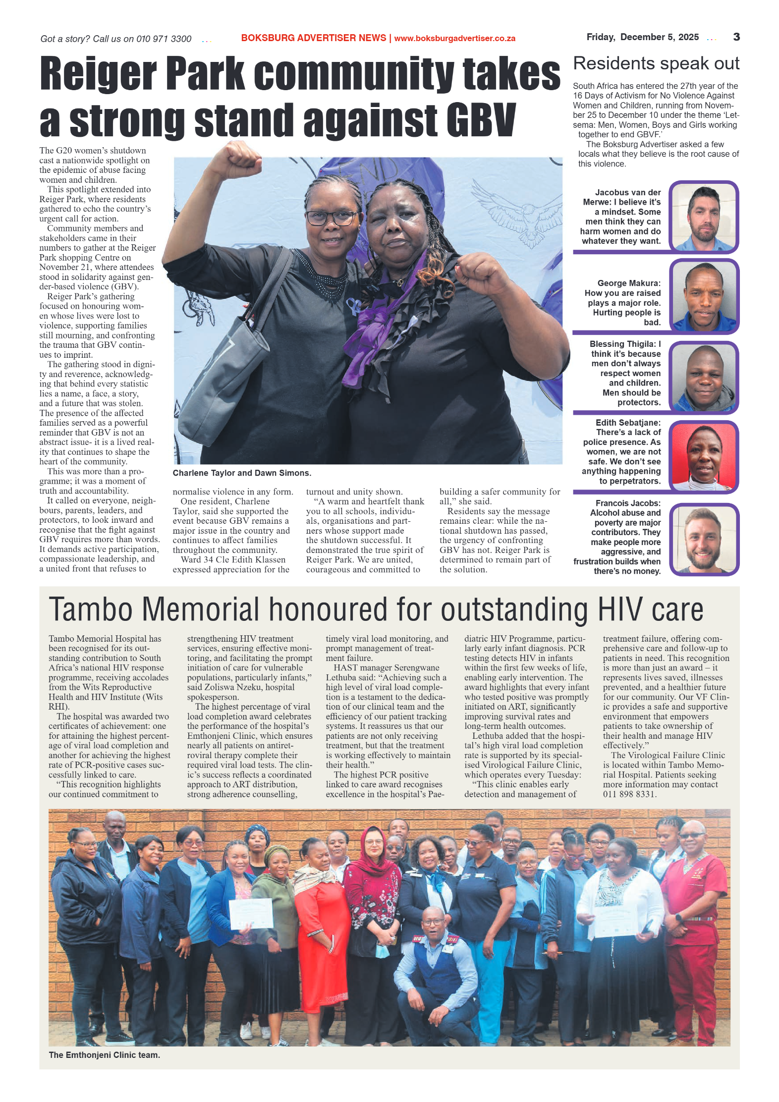 Boksburg Advertiser 5 December 2025 page 3