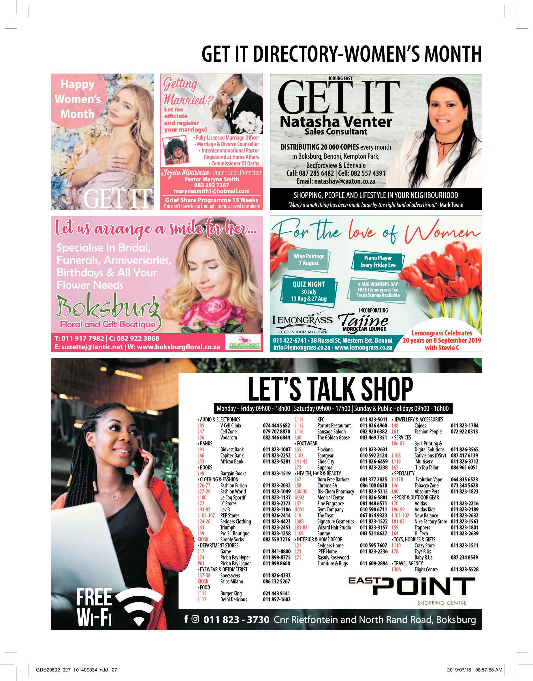 Get It Joburg East August 2019 page 27