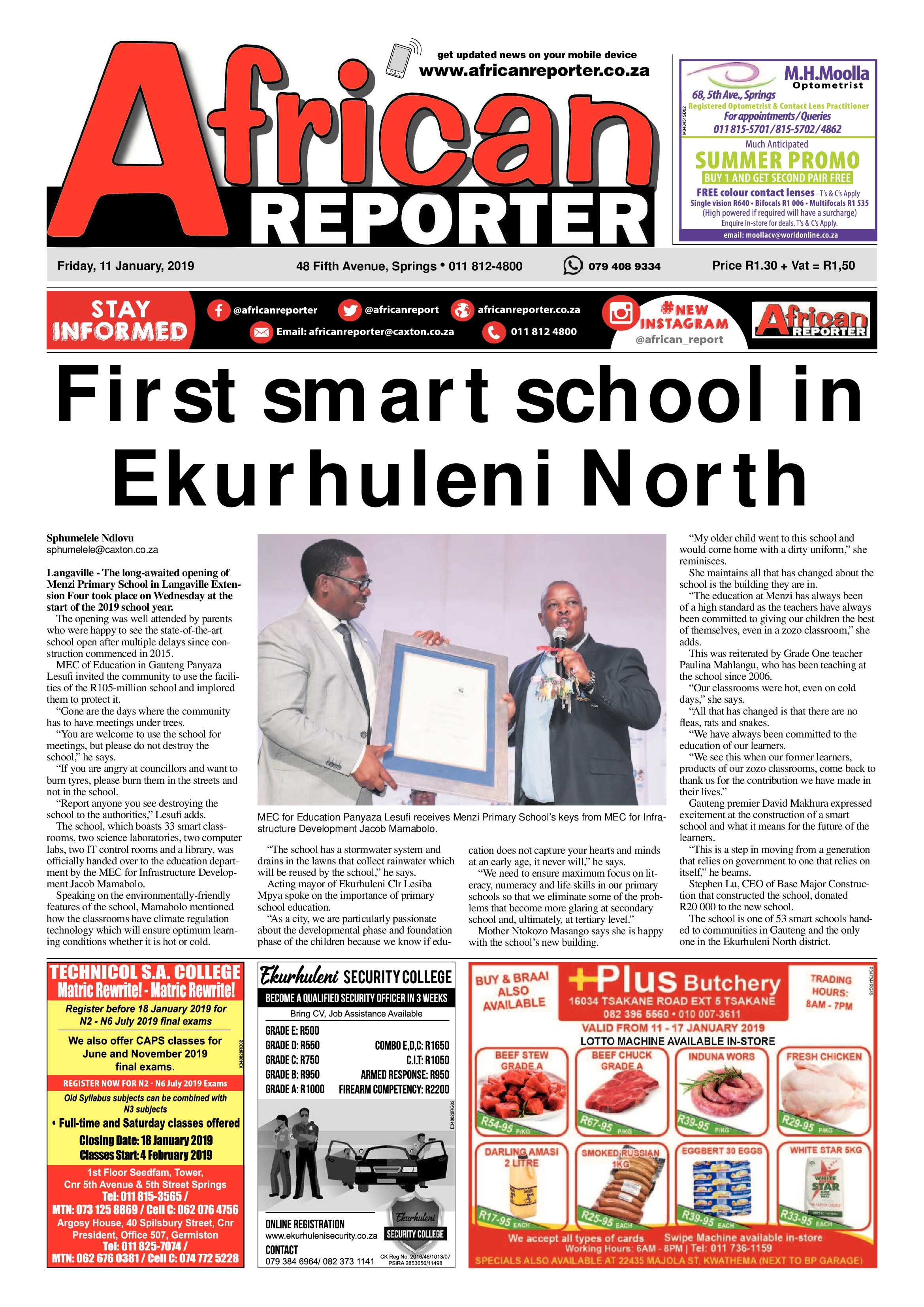 The African Reporter 11 January 2019 page 1