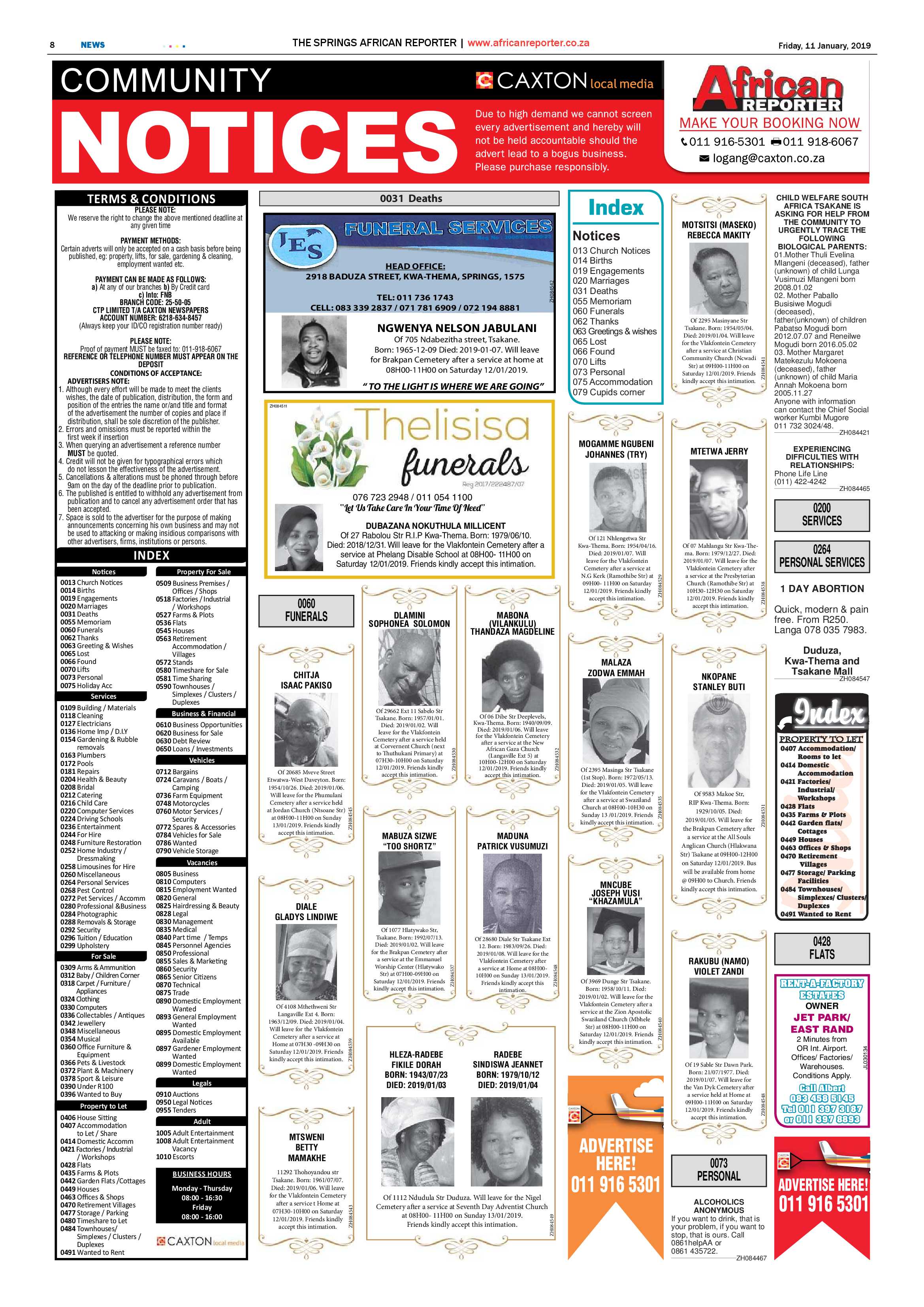 The African Reporter 11 January 2019 page 8