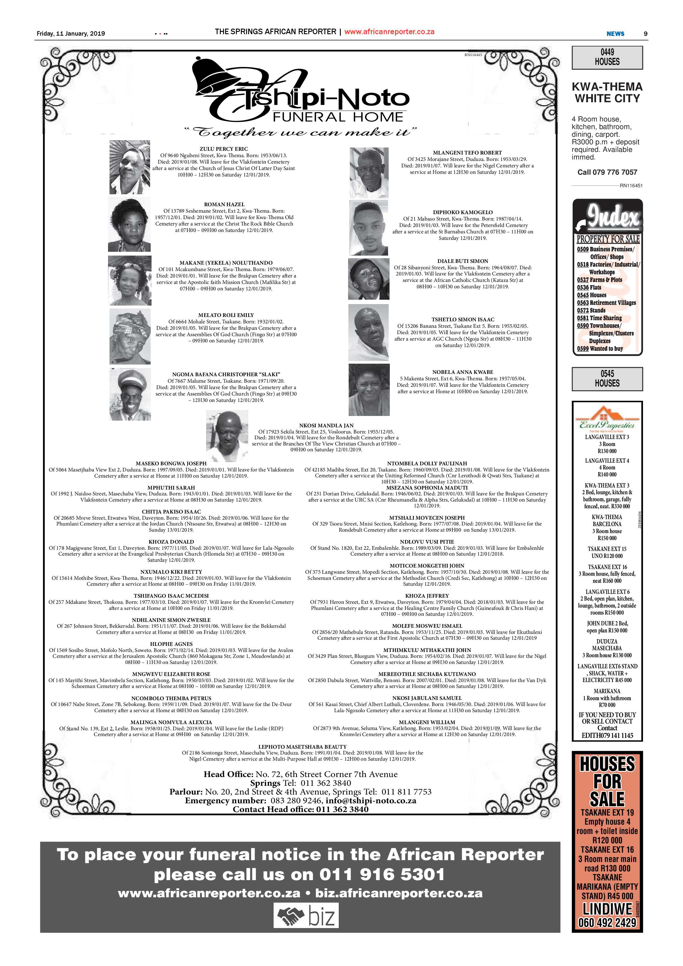 The African Reporter 11 January 2019 page 9