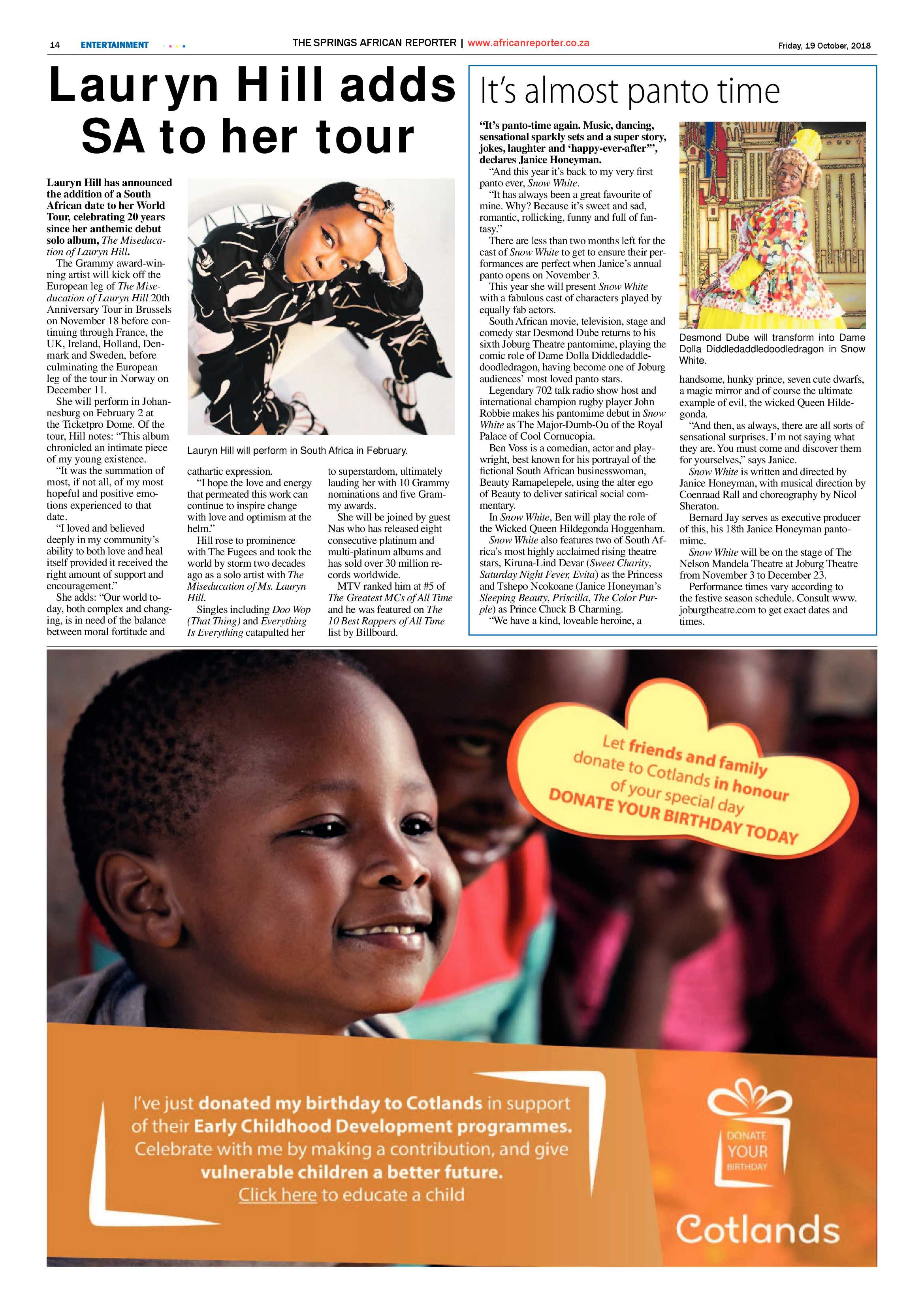 The African Reporter 19 October 2018 page 14