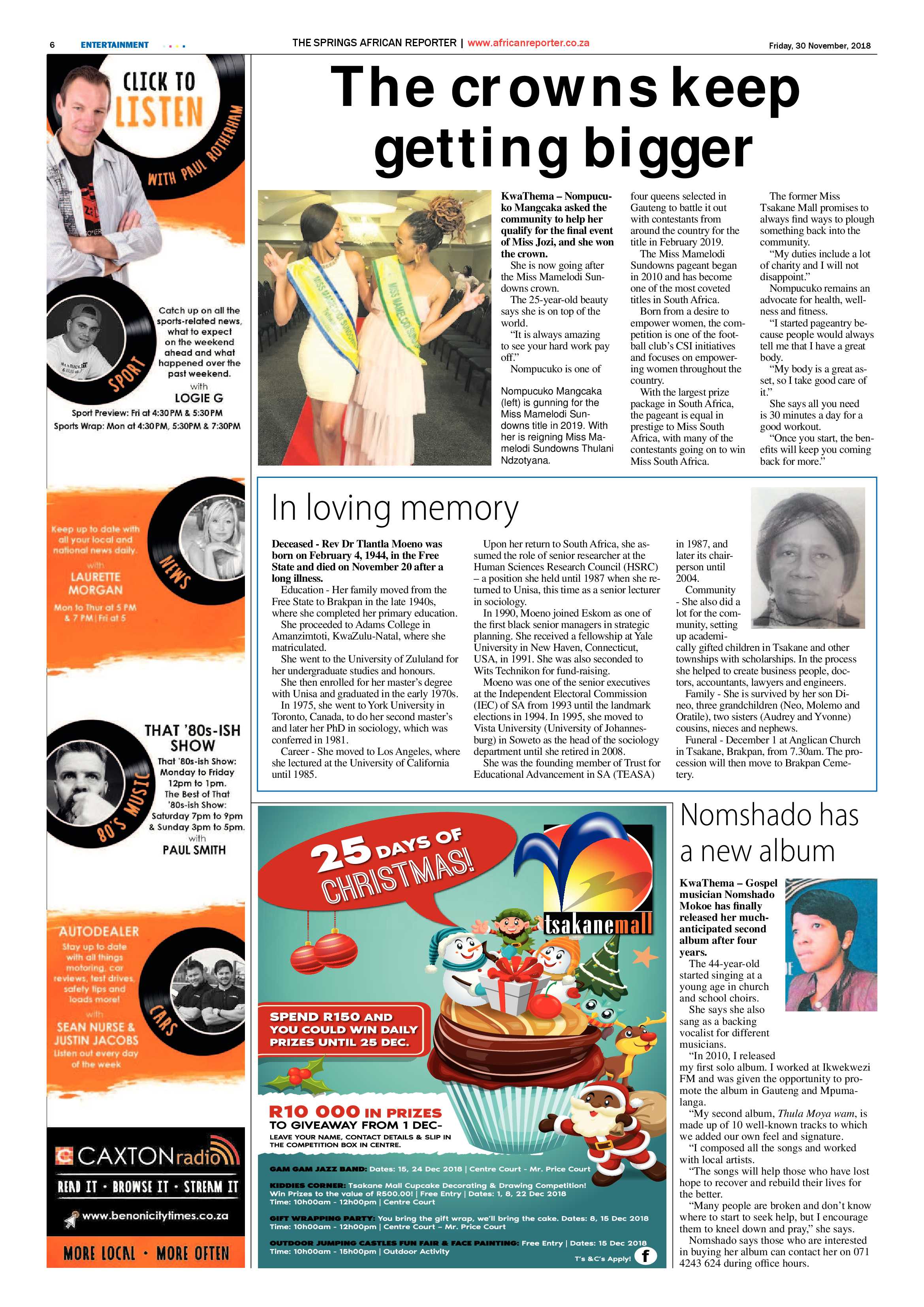 The African Reporter 30 November 2018 page 6